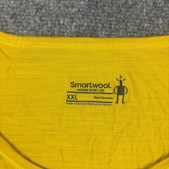 SMARTWOOL Men’s Merino Sport 120 Chartreuse Sleeveless Shirt size: XXL - Picture 5 of 9